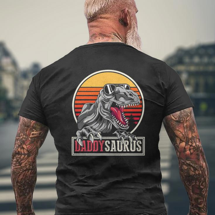 Dad Cool Dinosaur Father's Day Idea Daddysaurusrex Mens Back Print T-shirt Gifts for Old Men