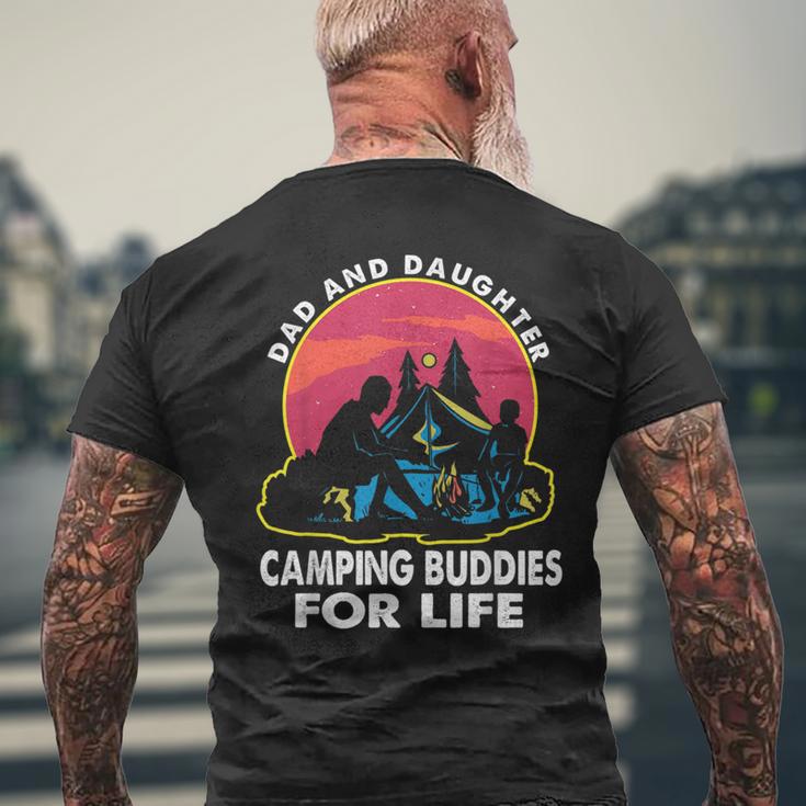 Dad And Daughter Camping Buddies For Life Retro Fathers Day Men's T-shirt Back Print Gifts for Old Men