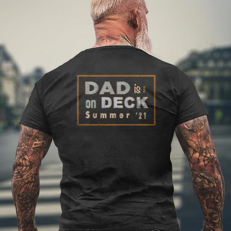 Dad Is On Deck Summer '21 For Dad Mens Back Print T-shirt Gifts for Old Men