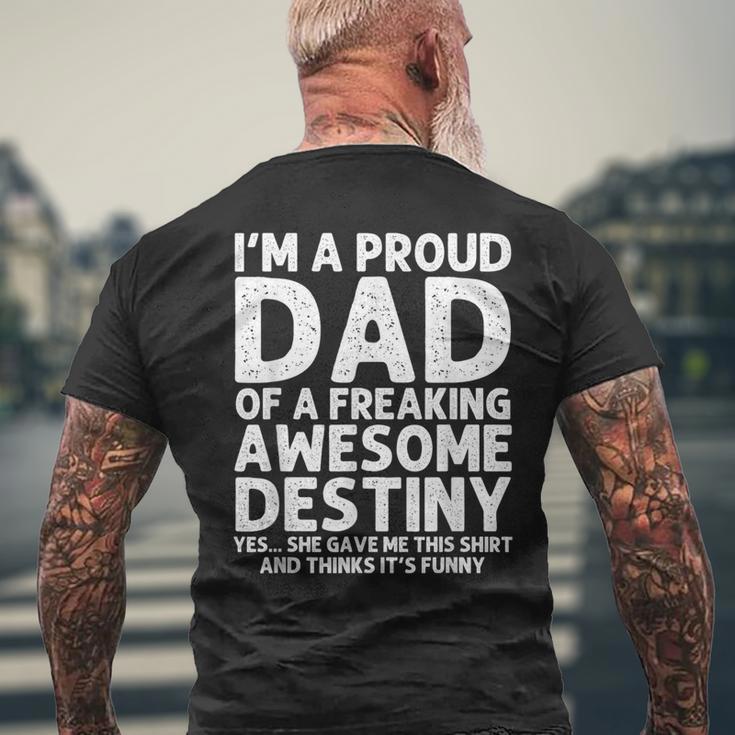 Dad Of Destiny Father's Day Personalized Name Men's T-shirt Back Print Gifts for Old Men