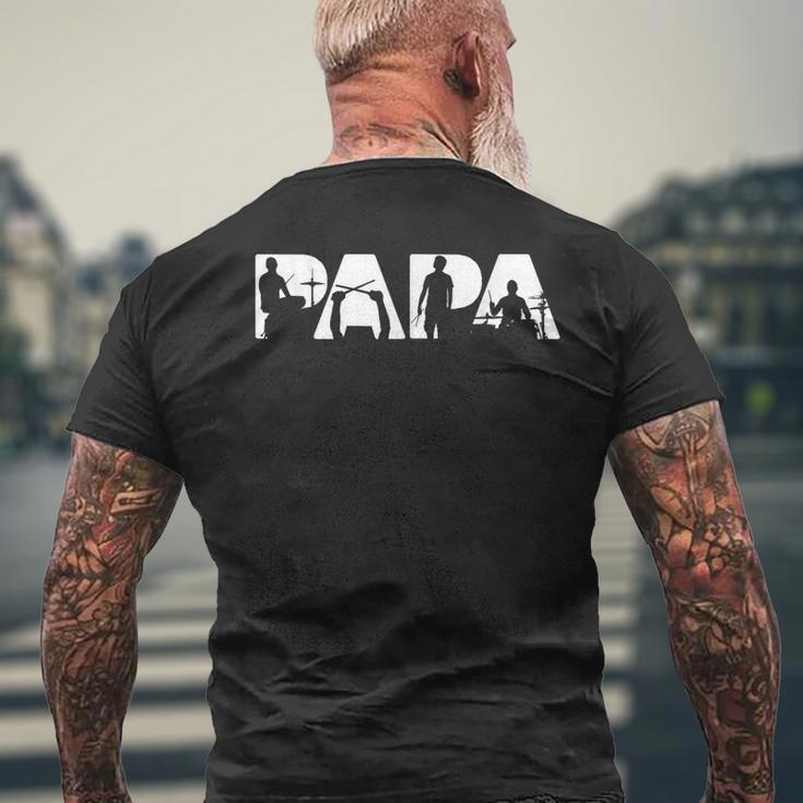 Dad Drum Kit Retrointage Drummer T-Shirt mit Rückendruck Geschenke für alte Männer