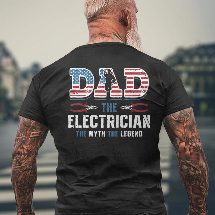 Dad The Electrician The Myth The Legend Father's Day Vintage Men's T-shirt Back Print Gifts for Old Men