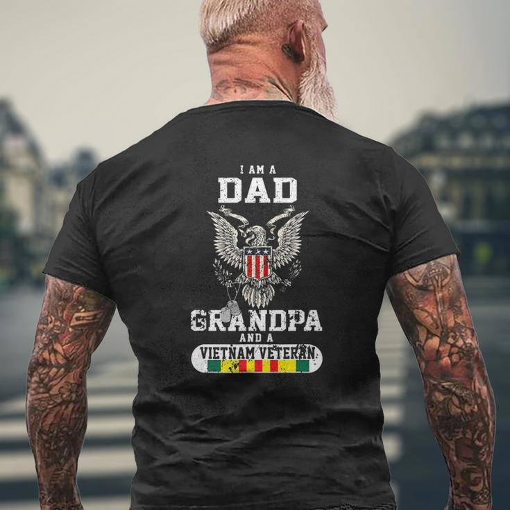 I Am A Dad A Grandpa And A Vietnam Veteran Mens Back Print T-shirt Gifts for Old Men