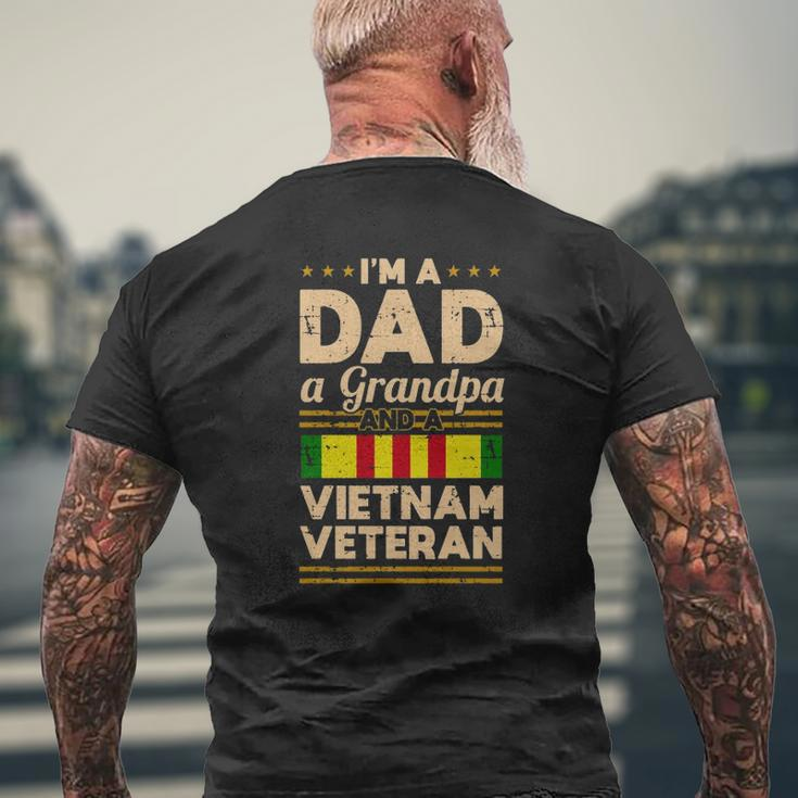 Dad Grandpa Vietnam Veteran Vintage Men's Mens Back Print T-shirt Gifts for Old Men