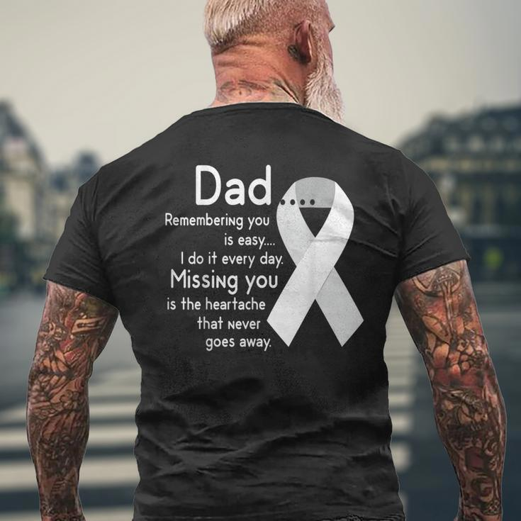 For My Dad In Heaven I Love You Misses You Memorial Day Men's T-shirt Back Print Gifts for Old Men
