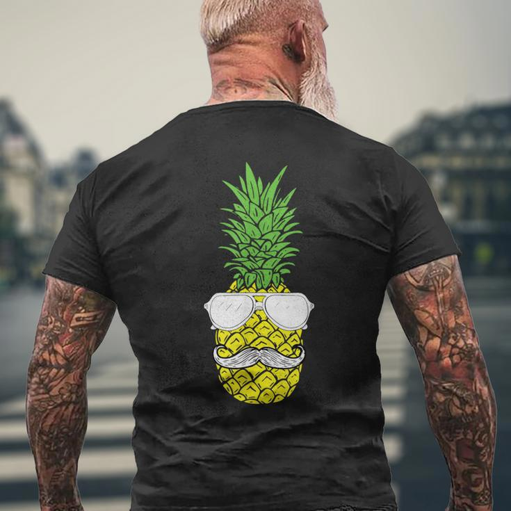 Dad Pineapple Fathers Day Hawaiian Tropical Summer Aloha Men's T-shirt Back Print Gifts for Old Men