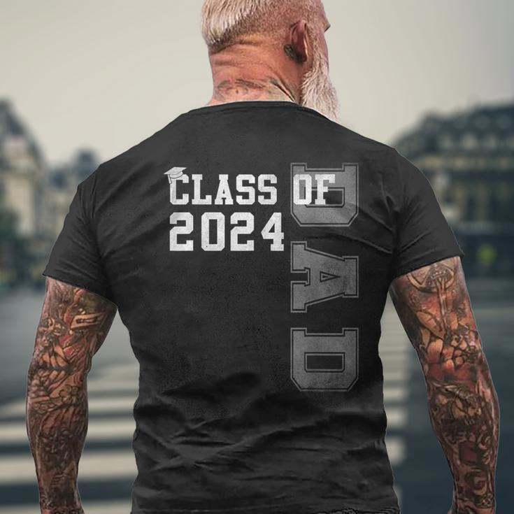 Dad Senior 2024 Proud Dad Of A Class Of 2024 Graduate Father Men's T-shirt Back Print Gifts for Old Men