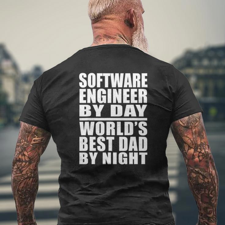 Dad Tee Software Engineer Best Dad Father's Day Mens Back Print T-shirt Gifts for Old Men