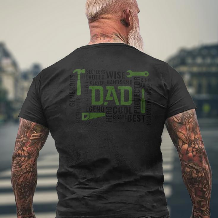 Dad Tool Generous Wise Legend Happy Father's Day Men's T-shirt Back Print Gifts for Old Men