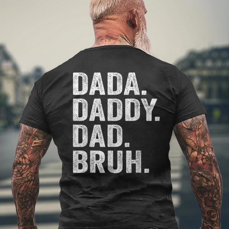Dada Daddy Dad Bruh Fathers Day Vintage Father Papa Men's T-shirt Back Print Gifts for Old Men