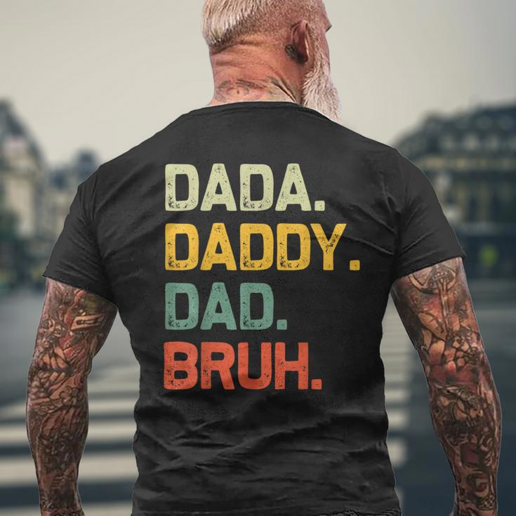 Dada Daddy Dad Bruh Vintage Fathers Day Dad Men's T-shirt Back Print Gifts for Old Men