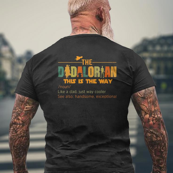 The Dadalorian Like A Dad Just Way Cooler Fathers Day Mens Back Print T-shirt Gifts for Old Men