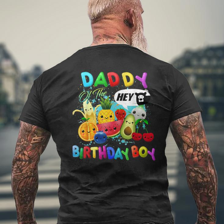 Daddy Of The Birthday Boy Family Fruit Birthday Party Men's T-shirt Back Print Gifts for Old Men