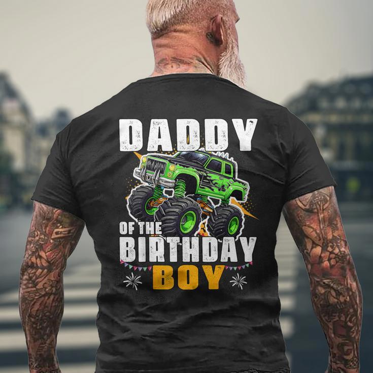 Daddy Of The Birthday Boy Monster Truck Birthday Family Men's T-shirt Back Print Gifts for Old Men