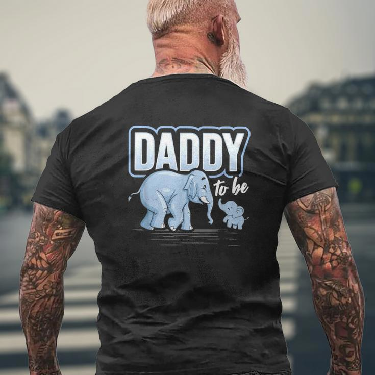 Daddy To Be Elephant Baby Shower Pregnancy Father's Day Mens Back Print T-shirt Gifts for Old Men