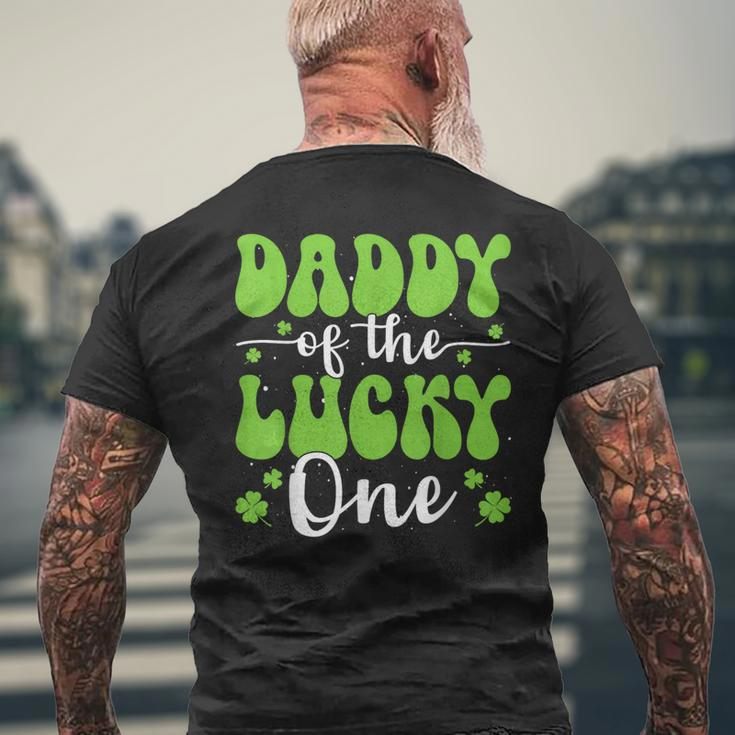 Daddy Of The Lucky One First Birthday St Patrick's Day Men's T-shirt Back Print Gifts for Old Men