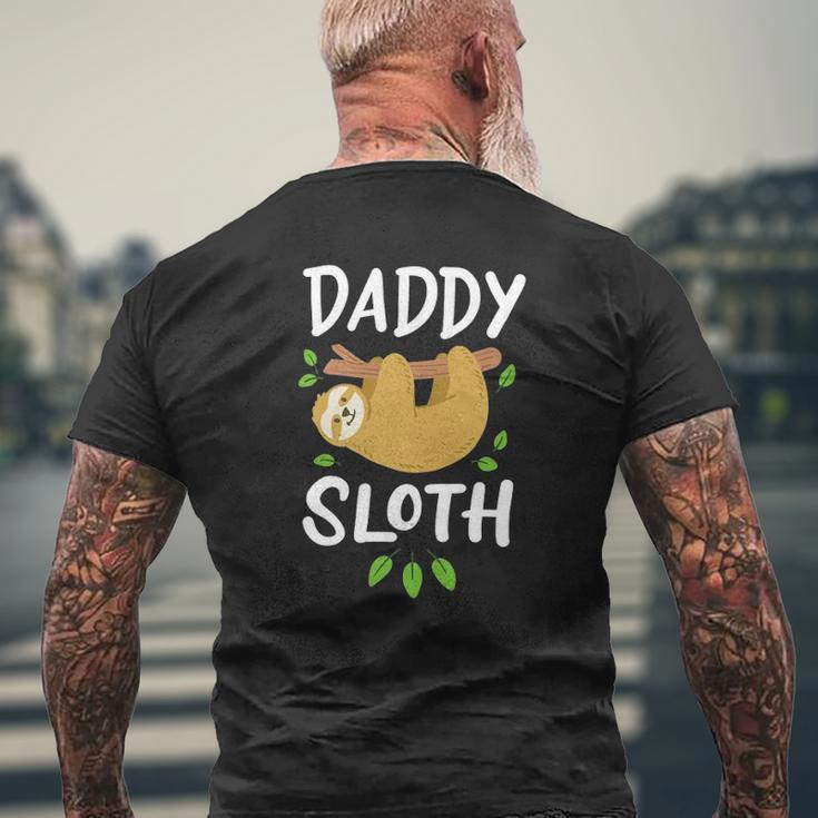 Daddy Sloth Dad Father Father's Day Lazy Dad Mens Back Print T-shirt Gifts for Old Men