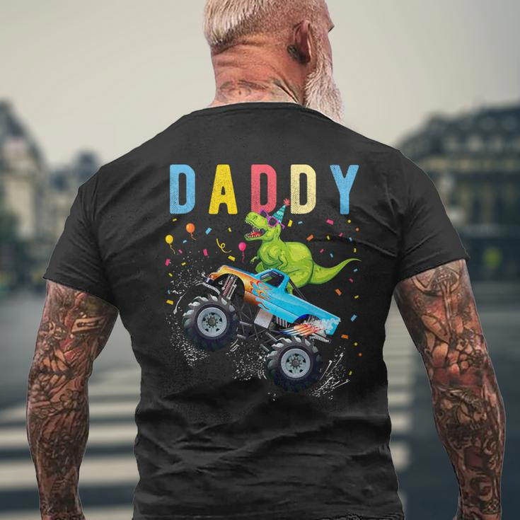 DaddyRex Dinosaur Monster Truck Birthday Family Matching Men's T-shirt Back Print Gifts for Old Men