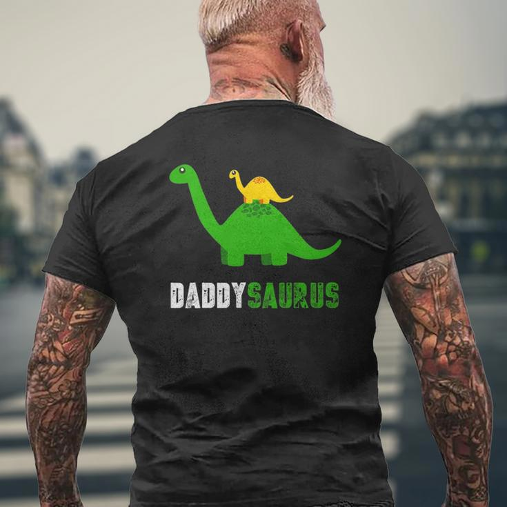 Daddysaurus Father Dinosaur For Dad Mens Back Print T-shirt Gifts for Old Men