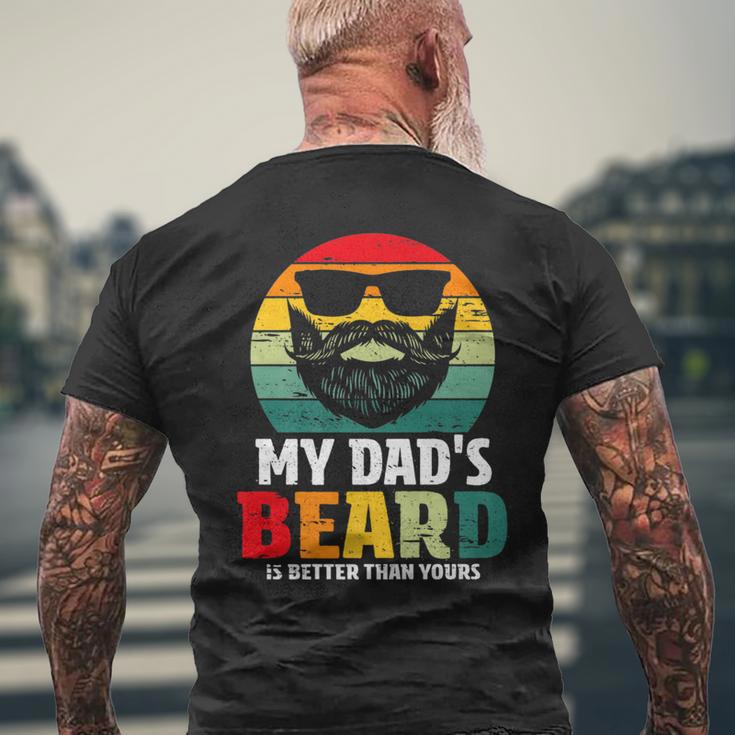 My Dad's Beard Is Better Than Yours Vintage Fathers Day Men's T-shirt Back Print Gifts for Old Men