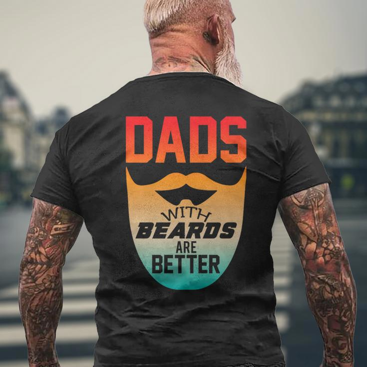 Dads With Beards Are Better Father Day Vintage Men's T-shirt Back Print Gifts for Old Men