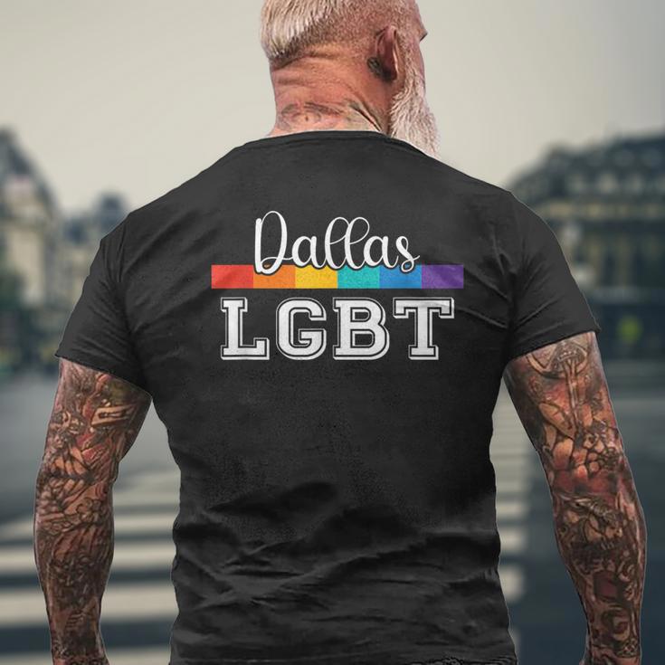 Dallas Lgbt Flag Pride Month Outfit Gay Lesbian Trans Men's T-shirt Back Print Gifts for Old Men