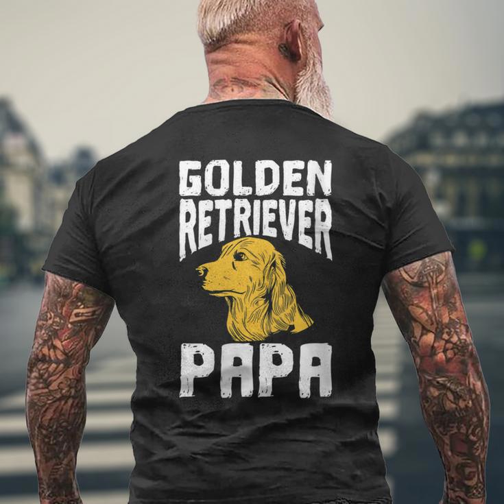 Damen Golden Retriever Hundehalter Besitzerater Papa Dad Mit-Ausschnitt T-Shirt mit Rückendruck Geschenke für alte Männer