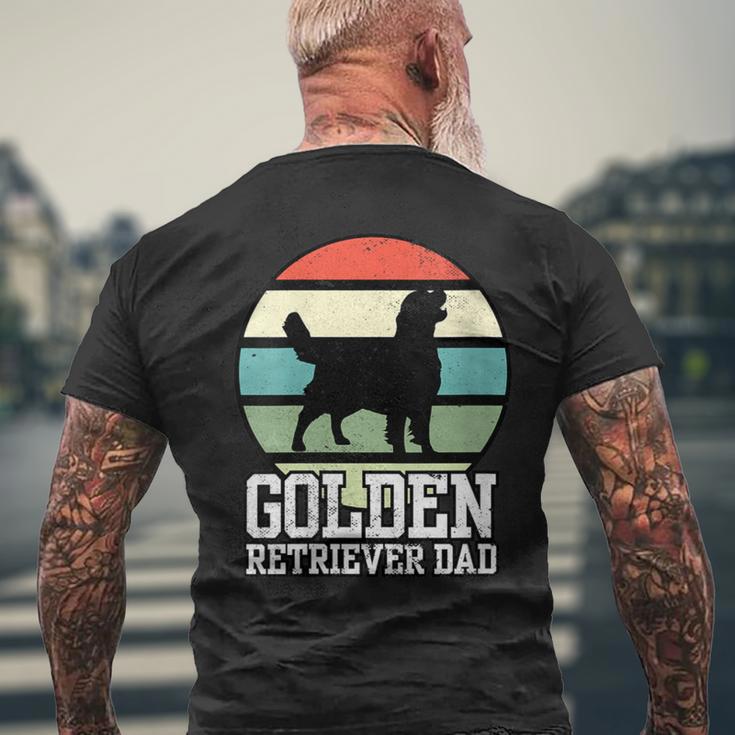 Damen Golden Retriever Papa I Retro Retriever Mit-Ausschnitt T-Shirt mit Rückendruck Geschenke für alte Männer