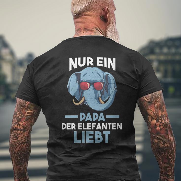 Damen Papaateratertag Elefantpapa Elefant Mit-Ausschnitt T-Shirt mit Rückendruck Geschenke für alte Männer