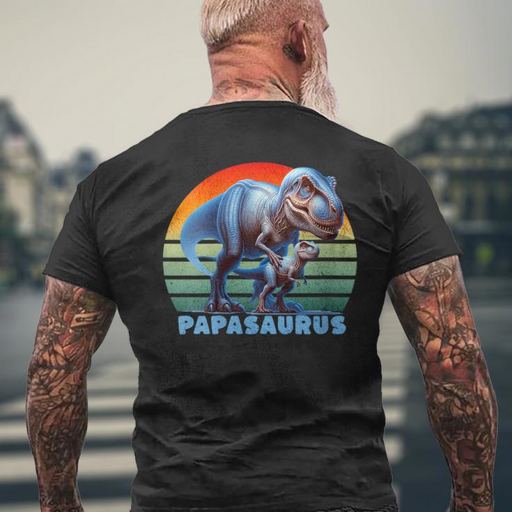 Damen Papasaurusatertag Bester Papa Mit-Ausschnitt T-Shirt mit Rückendruck Geschenke für alte Männer