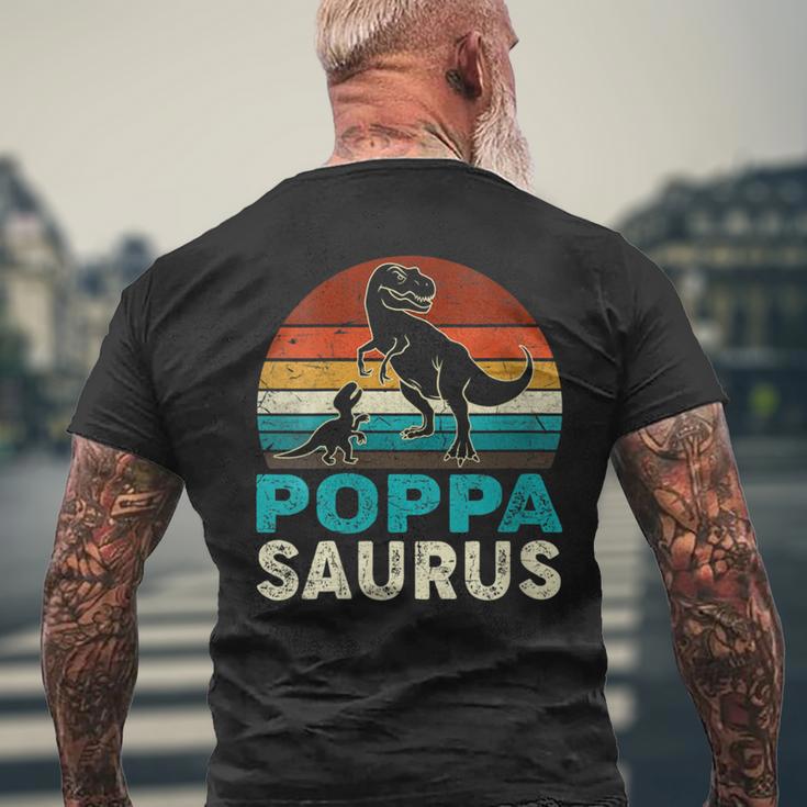 Damen Passender Familien-Poppasaurus T-Rex Dinosaurier Für Papa Opa Mit-Ausschnitt T-Shirt mit Rückendruck Geschenke für alte Männer