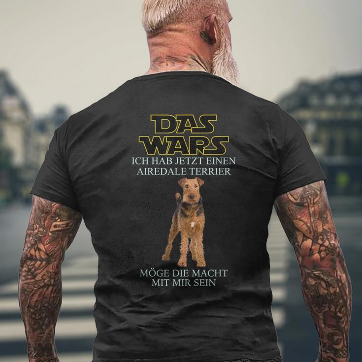 Das Wars Airedale Terrier Dog Hundefreunde S T-Shirt mit Rückendruck Geschenke für alte Männer