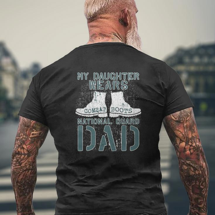 My Daughter Wears Combat Boots National Guard Dad Mens Back Print T-shirt Gifts for Old Men