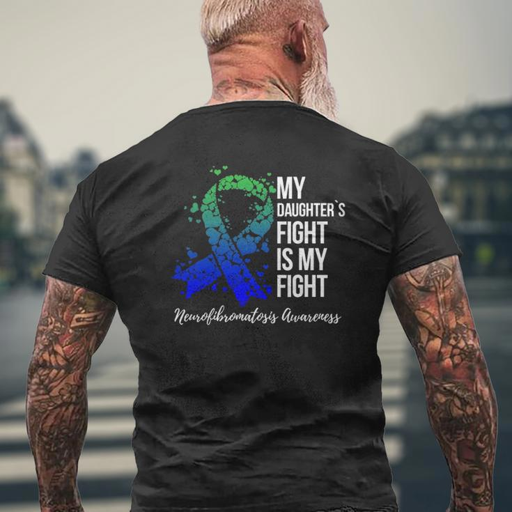 My Daughter’S Fight Is My Fight Neurofibromatosis Awareness Mens Back Print T-shirt Gifts for Old Men