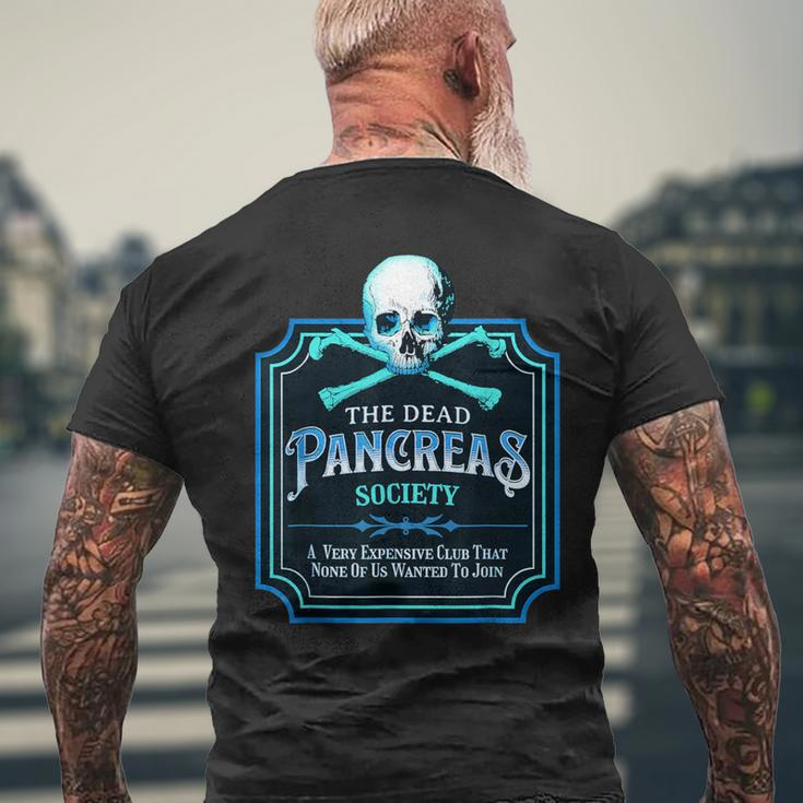 Dead Pancreas Society Diabetes Awareness Day Sugar Skull Men's T-shirt Back Print Gifts for Old Men
