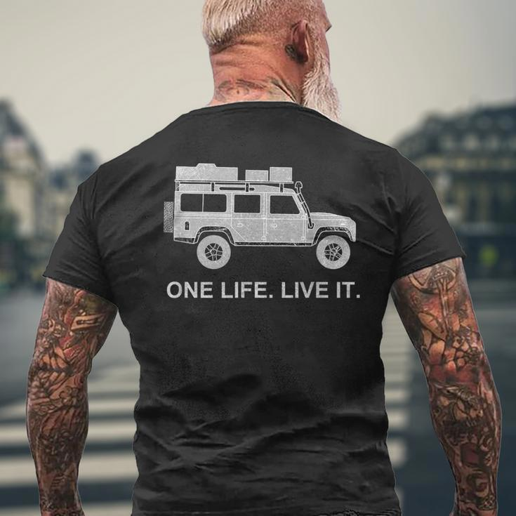 Defender Roof Tent Offroad 4X4 Travel Vehicle T-Shirt mit Rückendruck Geschenke für alte Männer