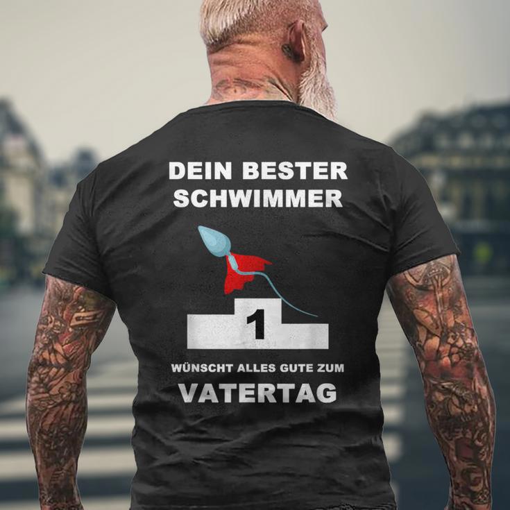 Dein Bester Schwimmer Wünscht Alles Gute Zum Fathertag S T-Shirt mit Rückendruck Geschenke für alte Männer