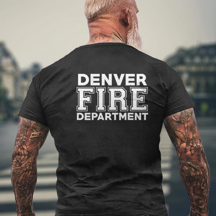 Denver Colorado Fire Department Firefighters Rescue Mens Back Print T-shirt Gifts for Old Men