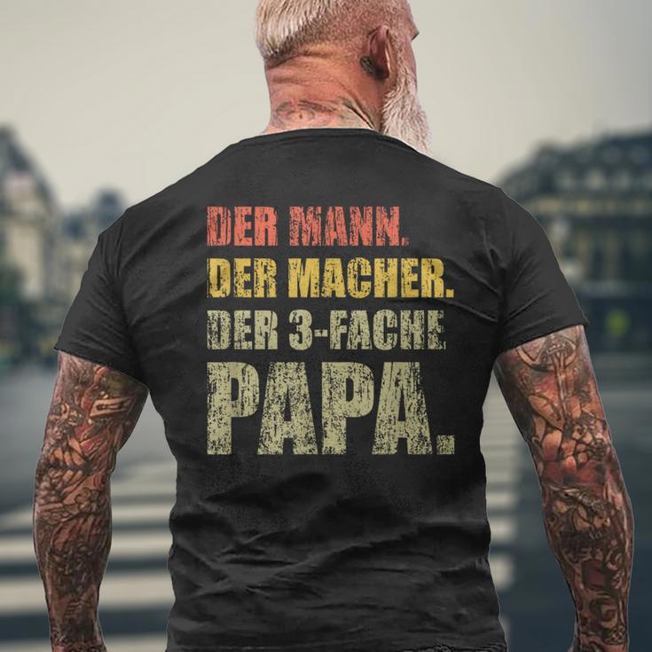 'Der Mann Der Macher Der 3 Drei Papa' T-Shirt mit Rückendruck Geschenke für alte Männer