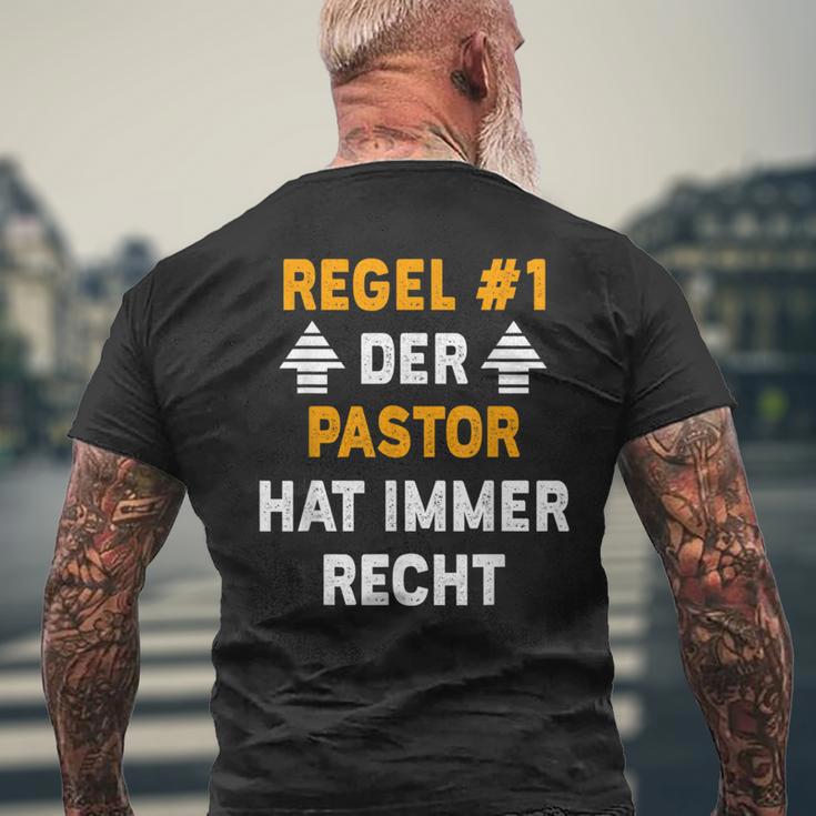 Der Pastor Hat Immer Recht T-Shirt mit Rückendruck Geschenke für alte Männer