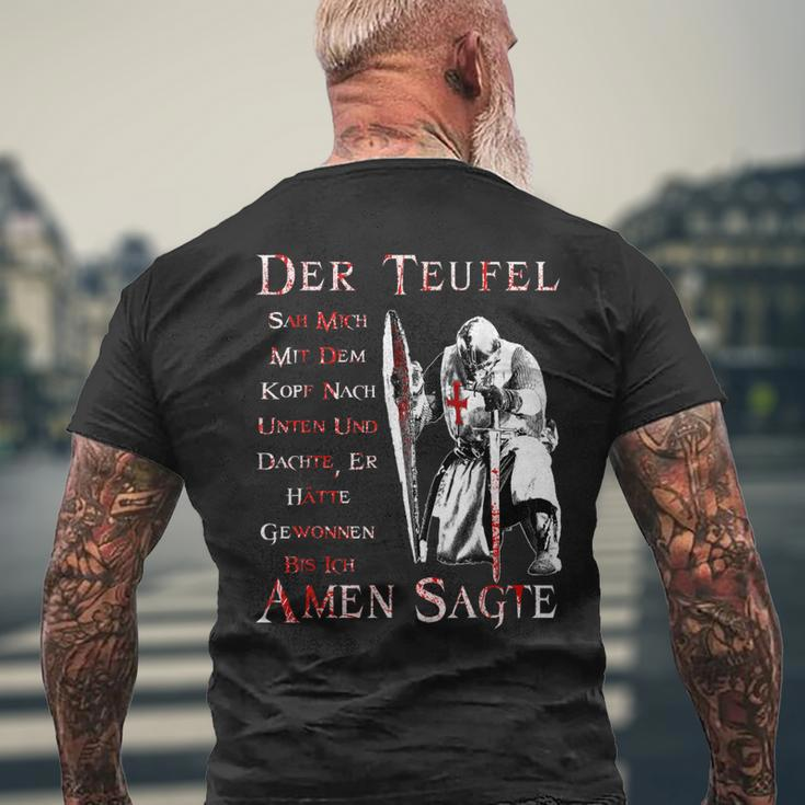 Der Teufel Hat Mich Sehen S T-Shirt mit Rückendruck Geschenke für alte Männer