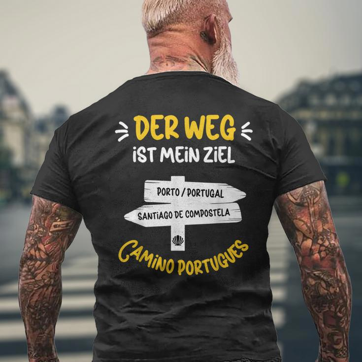 Der Weg Ist Mein Ziel Pilgern Camino Portugues German Language T-Shirt mit Rückendruck Geschenke für alte Männer
