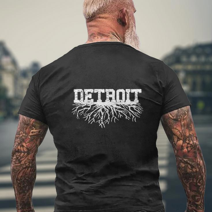 My Detroit Roots Mens Back Print T-shirt Gifts for Old Men