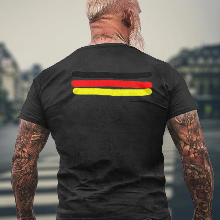 Deutschland Flagge Fahne Symbol Fussball Sport Urlaub T-Shirt mit Rückendruck Geschenke für alte Männer