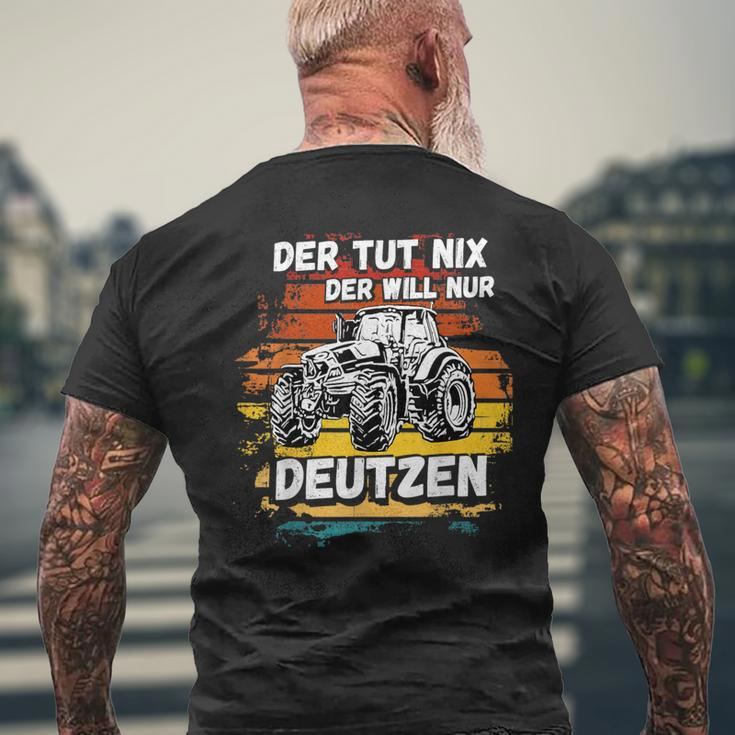 Deutz Tractor Laster Trekker Deutz Agriculture Farm Village T-Shirt mit Rückendruck Geschenke für alte Männer