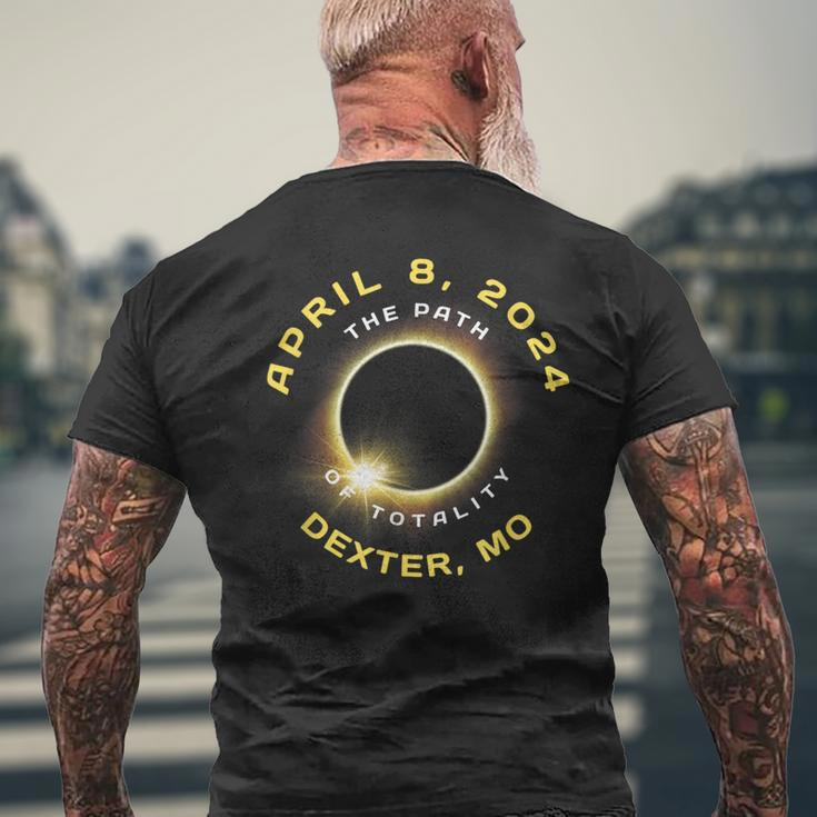 Dexter Missouri Solar Eclipse Totality April 8 2024 Men's T-shirt Back Print Gifts for Old Men