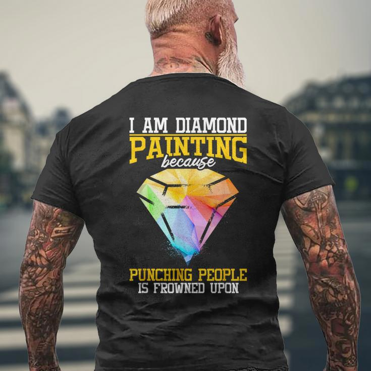 Diamond Painting Lover Tools Pen Diamond Artist Painter Men's T-shirt Back Print Gifts for Old Men