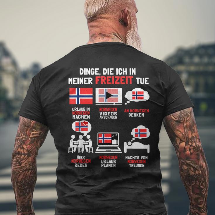 Dinge Die Ich In Meiner Freizeit Tue Norway T-Shirt mit Rückendruck Geschenke für alte Männer