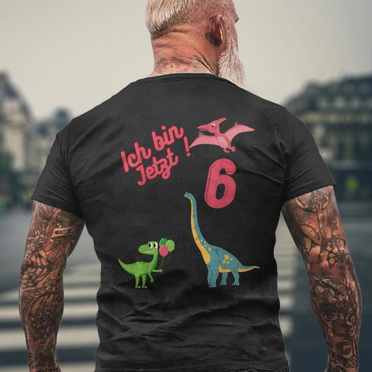 Dinosaurier Kinder Geburtstagsshirt 'Ich bin jetzt 6 Jahre alt' Kurzärmliges Herren-T-Shirt Geschenke für alte Männer