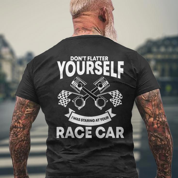 Dirt Track Racing Automobile Mx Race Motocross Car Racers Men's T-shirt Back Print Gifts for Old Men